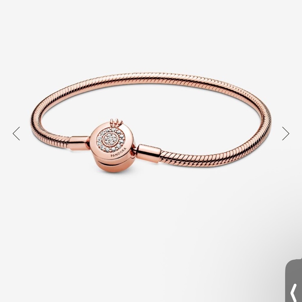 Pandora Moments Sparkling Crown O Snake Chain Bracelet